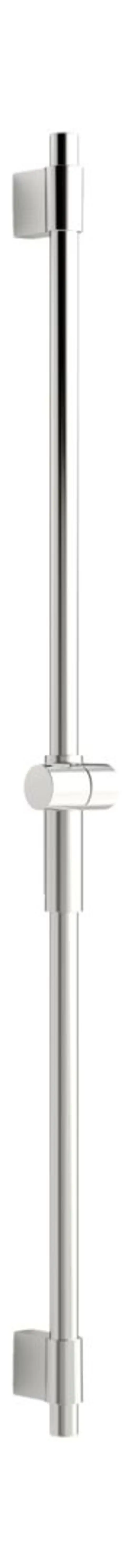 Wandstange aus Chrom mit zwei Befestigungselementen, geeignet für die Wandmontage. Produkt von HANSA, einfaches, funktionales Design.